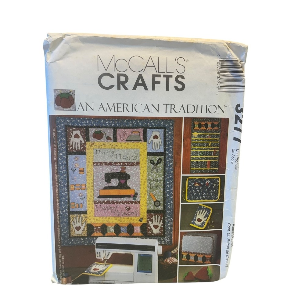 McCALL'S 3277 Sewing Room Accessories Pattern Wallhang Organizer UNCUT